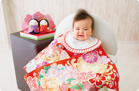 スタジオアリスBaby!イオンスタイル碑文谷店の宮参り・100日記念写真