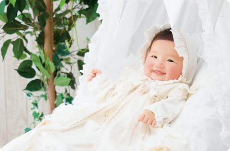 スタジオアリスBaby!イオンスタイル碑文谷店の宮参り・100日記念写真