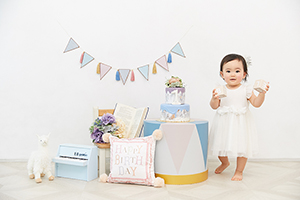 たまひよの写真スタジオ仙川店の誕生日写真
